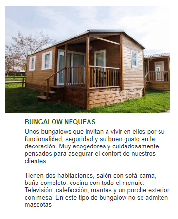 Bungalow camping Navarra