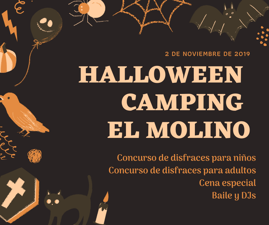 4 Buenas razones para venir a celebrar Halloween al Camping El Molino este próximo sábado día 2 de noviembre